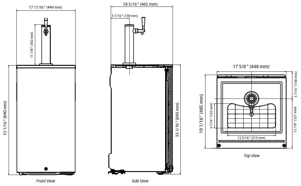 EdgeStar Kegerator Refrigerators KC1000